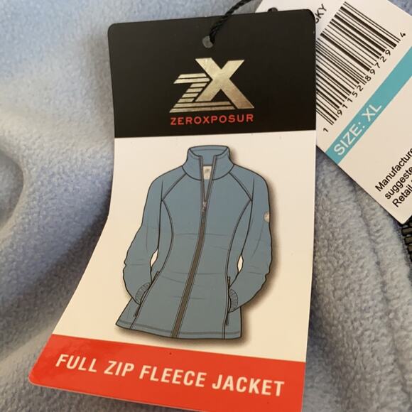ZeroXposur winter sky Full Zip Fleece Jacket - Picture 5 of 10